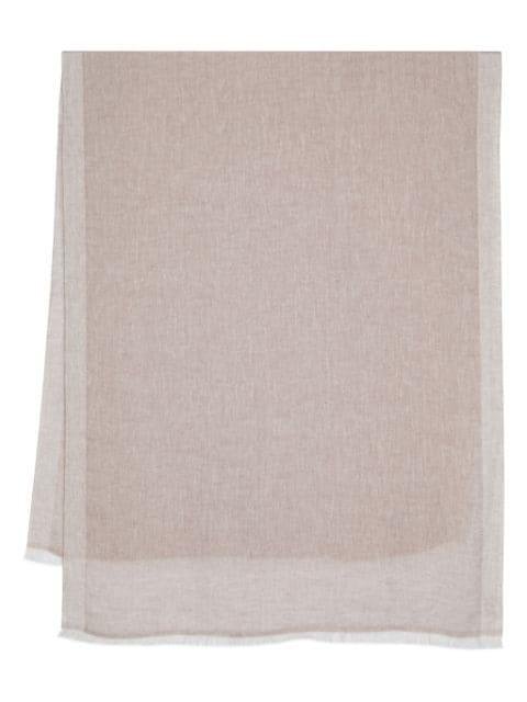 fringed linen scarf by LADY ANNE