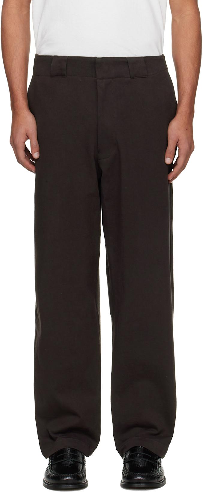 Brown Jersey Trousers by LADY WHITE CO.