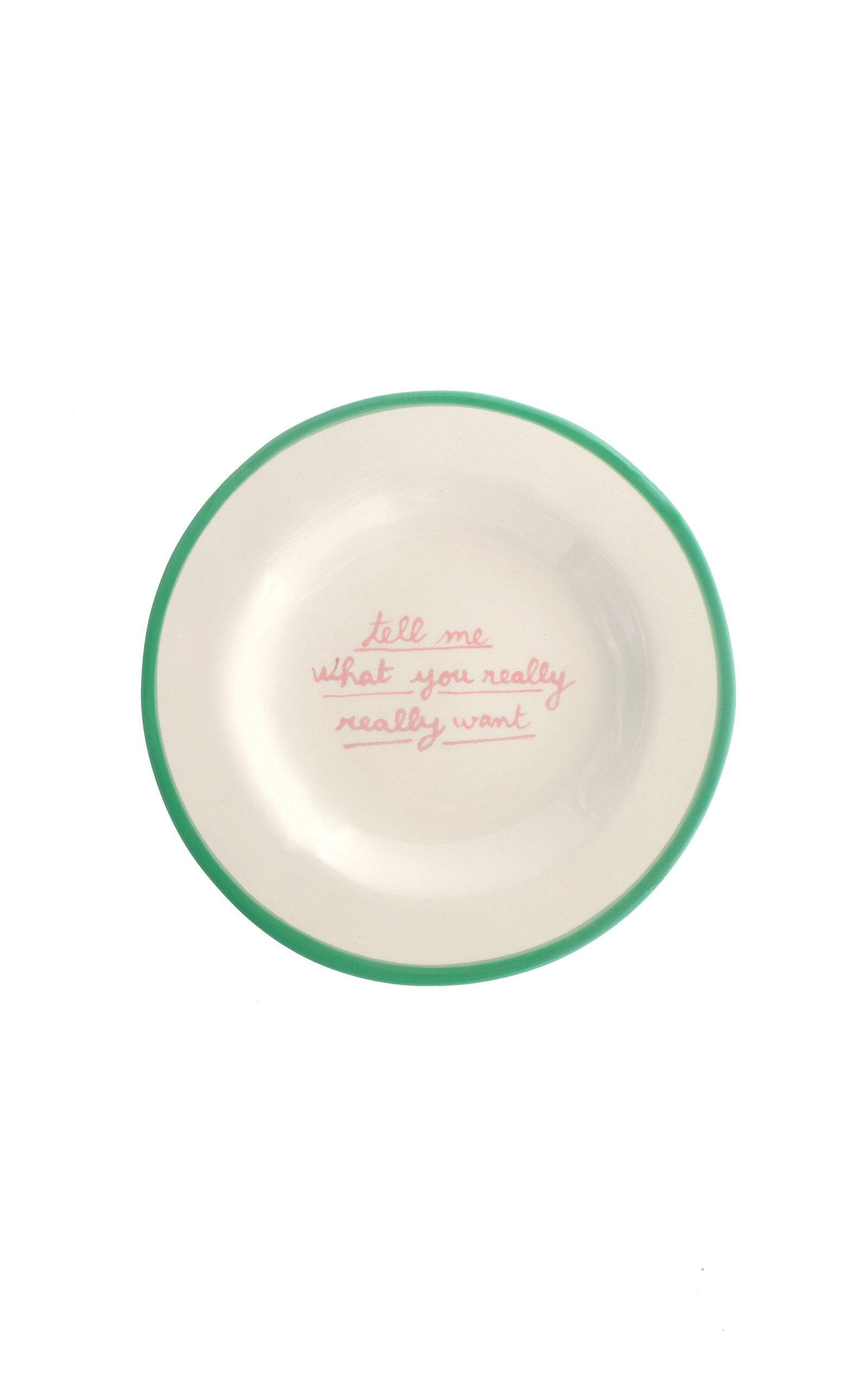 Laetitia Rouget - Tell Me What You Really Really Want Dessert Plate - Multi - Moda Operandi by LAETITIA ROUGET