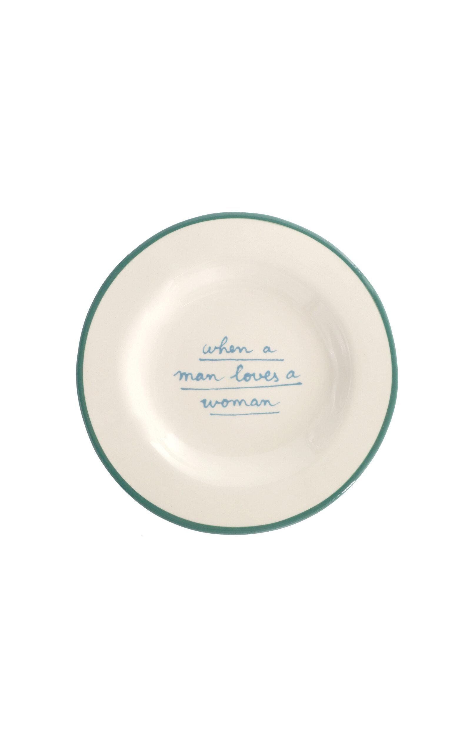 Laetitia Rouget - When A Man Loves A Woman Dessert Plate - Multi - Moda Operandi by LAETITIA ROUGET