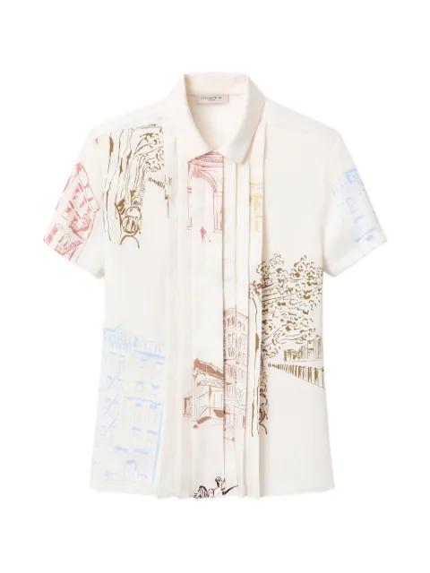 Manhattan print short-sleeved shirt by LAFAYETTE 148