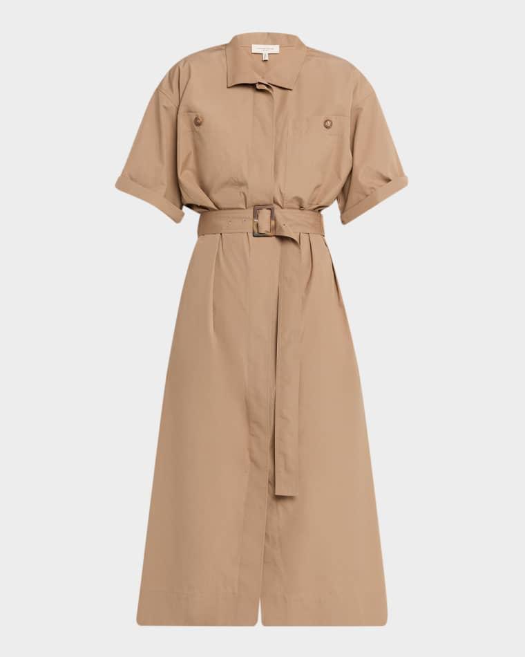 Belted Cotton Midi Shirtdress by LAFAYETTE 148 NEW YORK