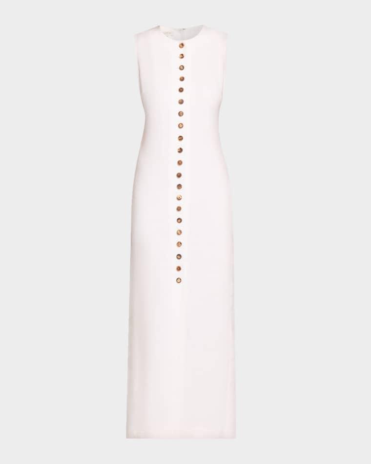 Button-Front Linen Maxi Dress by LAFAYETTE 148 NEW YORK