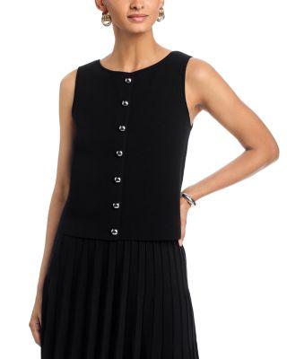 Button Front Sweater Vest by LAFAYETTE 148 NEW YORK