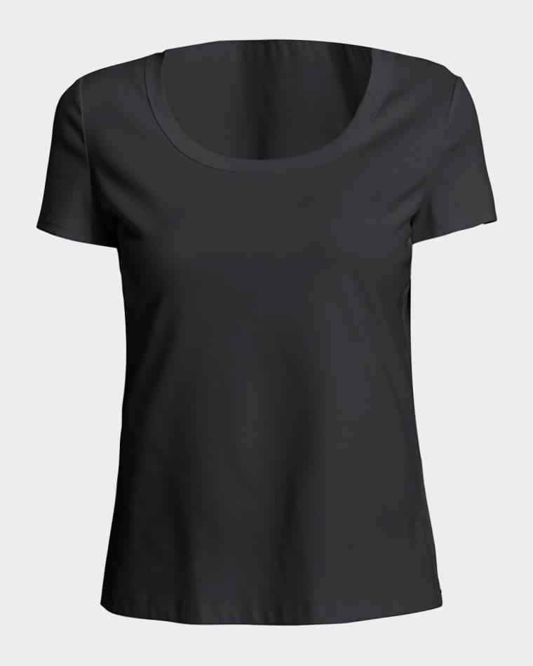 Cotton-Stretch Basic Tee by LAFAYETTE 148 NEW YORK
