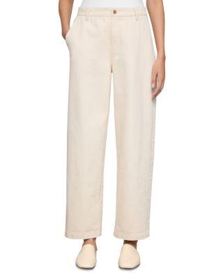 Kent Barrel Leg Jeans in Washed Ecru by LAFAYETTE 148 NEW YORK