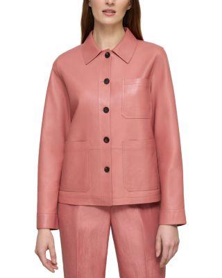 Leather Patch Pocket Jacket by LAFAYETTE 148 NEW YORK