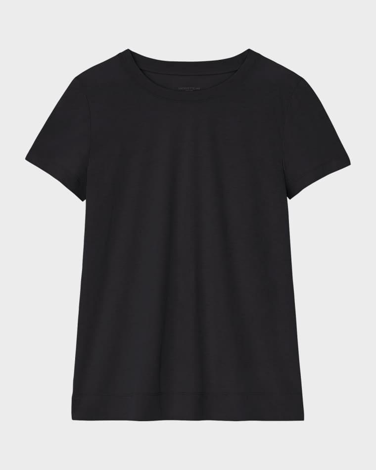Modern Short-Sleeve Cotton Jersey Tee by LAFAYETTE 148 NEW YORK