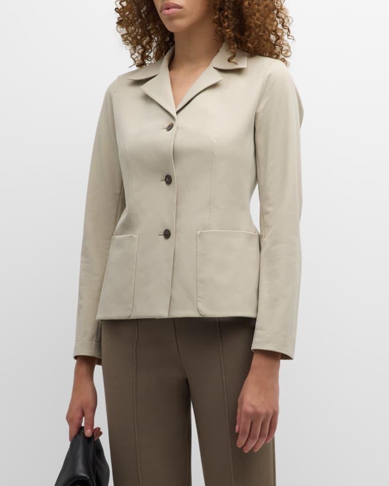 Notched-Lapel Techno Stretch Twill Jacket by LAFAYETTE 148 NEW YORK