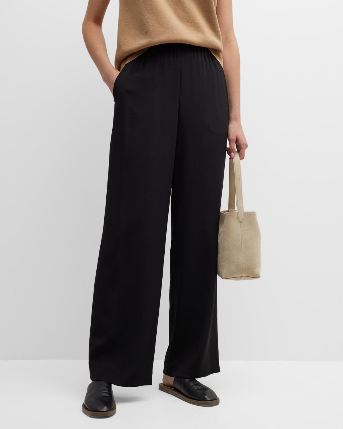 Perry Wide-Leg Stretch Silk Pants by LAFAYETTE 148 NEW YORK
