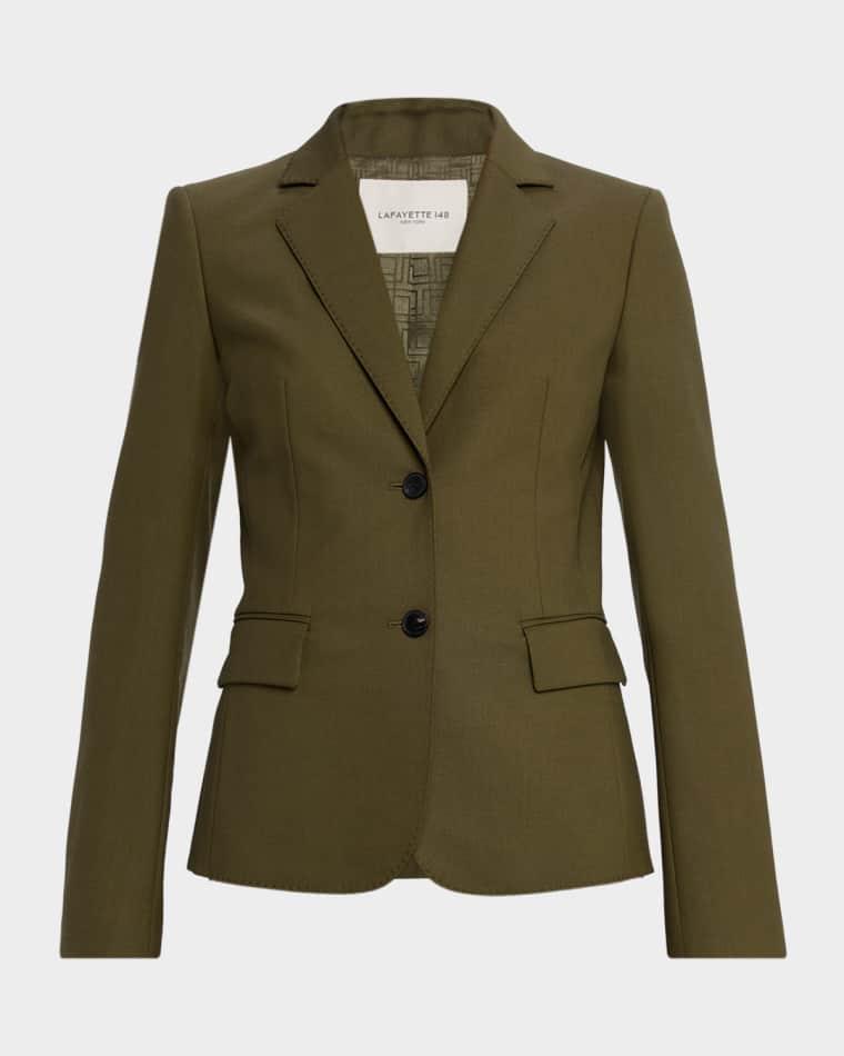 Pick Stitch Stretch Wool Blazer by LAFAYETTE 148 NEW YORK