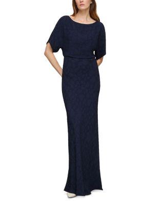 Short Sleeve Floor Length Dress by LAFAYETTE 148 NEW YORK