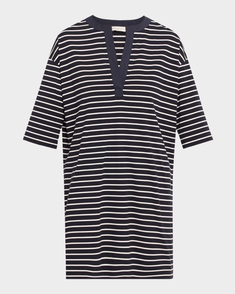 Striped Jersey Mini Shift Dress by LAFAYETTE 148 NEW YORK