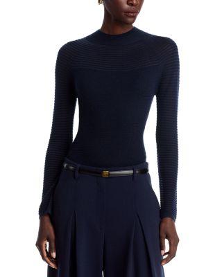 Textured Stripe Raglan Sweater by LAFAYETTE 148 NEW YORK