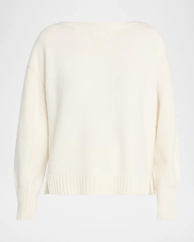 Wool-Cashmere Bateau-Neck Sweater by LAFAYETTE 148 NEW YORK