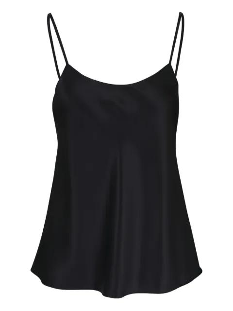Noir fluid silhouette blouse by LAFAYETTE 148