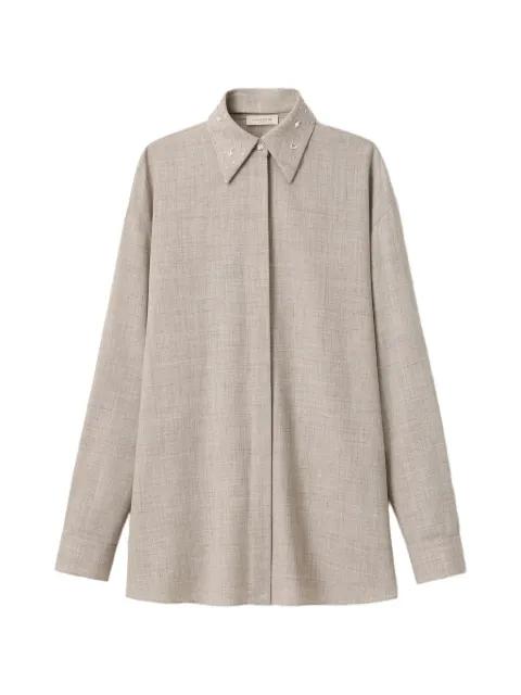 crystal-collar shirt by LAFAYETTE 148
