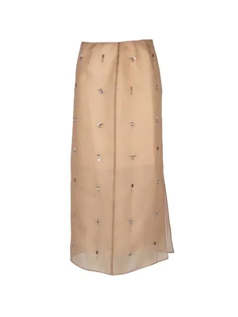 embellished midi skirt by LAFAYETTE 148
