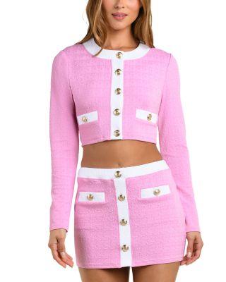 Adaline Color Blocked  Swim Cover-Up Cardigan by L'AGENCE