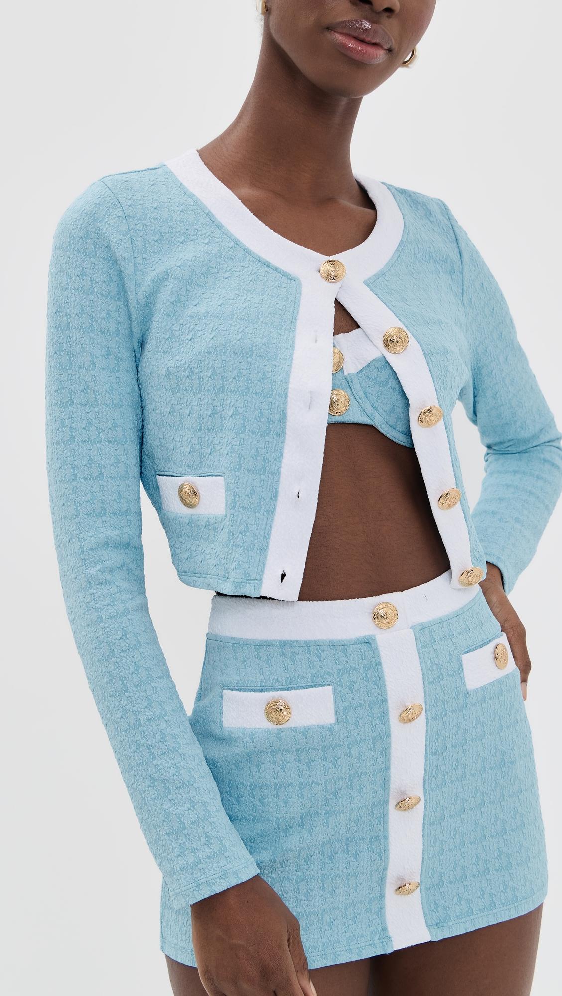 Adaline Colorblock Chic Swim Cardigan by L'AGENCE