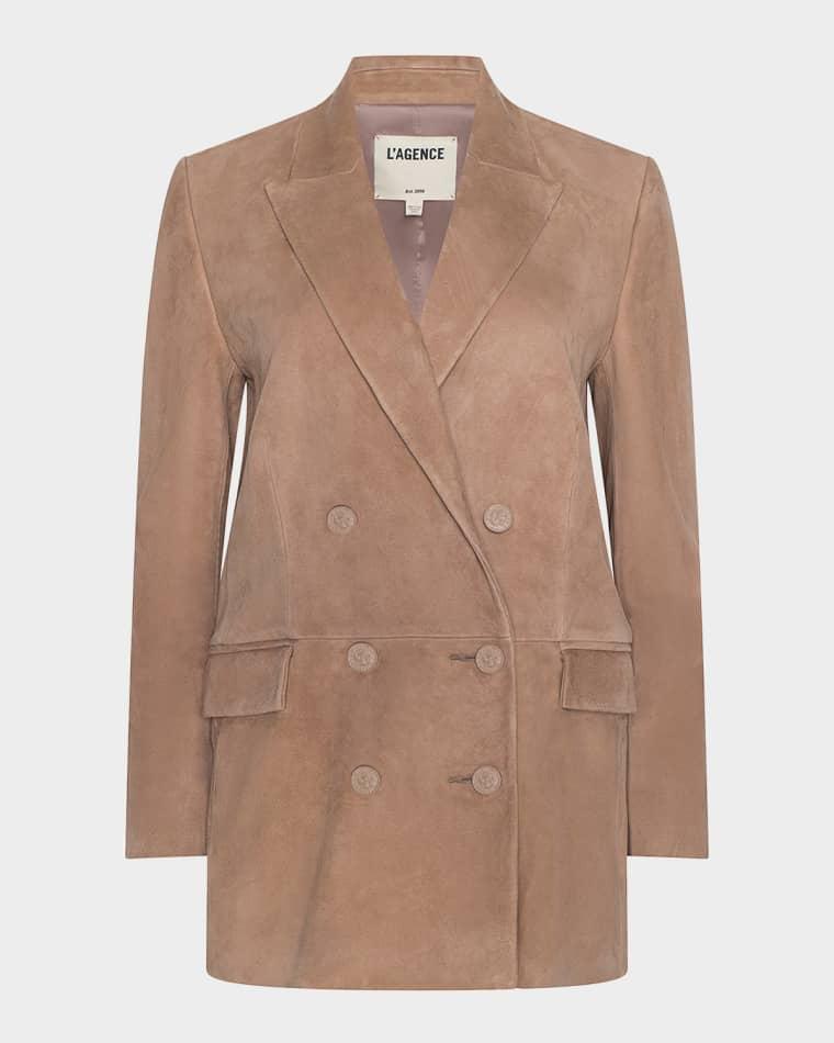 Aimee Relaxed Double-Breasted Blazer by L'AGENCE