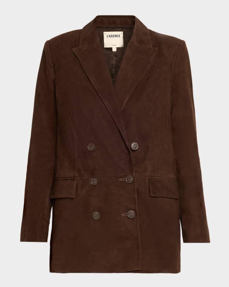 Aimee Relaxed Double-Breasted Blazer by L'AGENCE