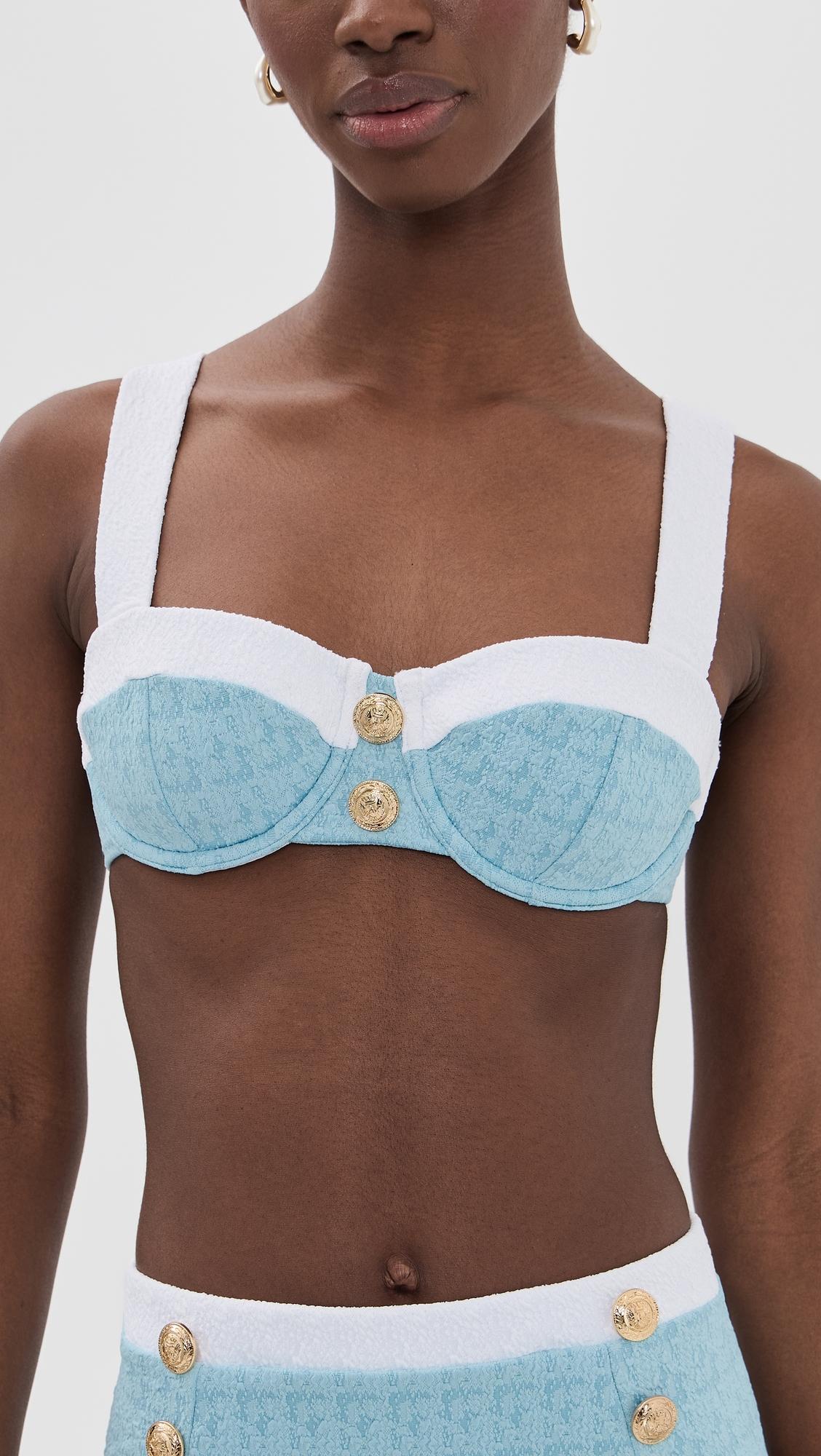 Alexandria Chic Structured Bikini Top by L'AGENCE