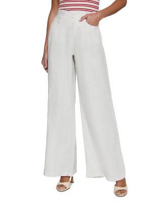 Amara High Rise Wide Leg Linen Pants by L'AGENCE