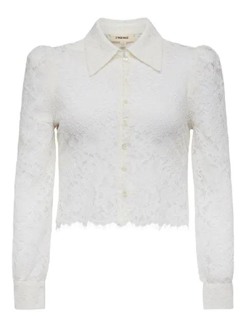Anita lace puff-sleeve shirt by L'AGENCE