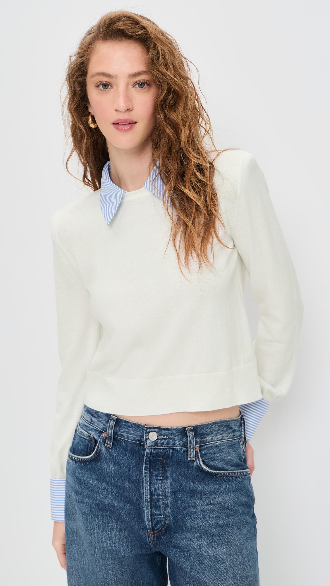 April Poplin Collar Pullover by L'AGENCE