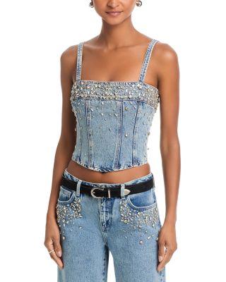 Arlin Embellished Seamed Tank by L'AGENCE
