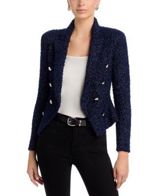 Bethany Knit Double Breasted Blazer by L'AGENCE