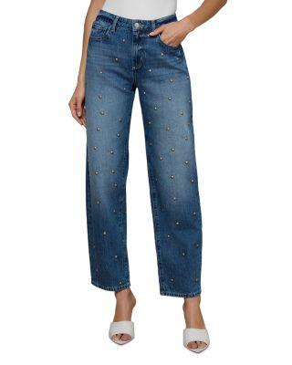 Bex High Rise Rodeo Studded Jeans in Solvang by L'AGENCE