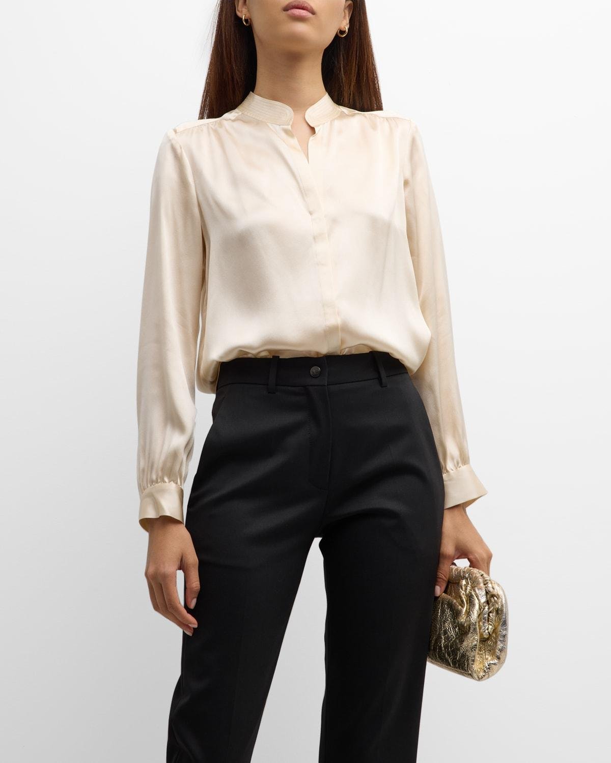 Bianca Silk Charmeuse Button-Down Blouse by L'AGENCE