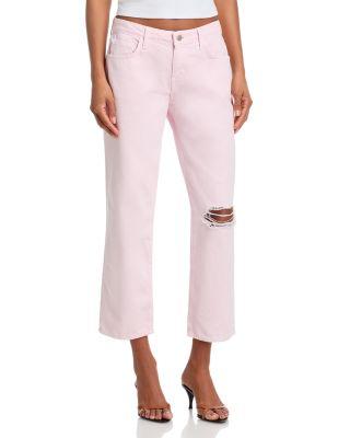 Blaine Low Rise Crop Stovepipe Jeans in Icy Lilac by L'AGENCE