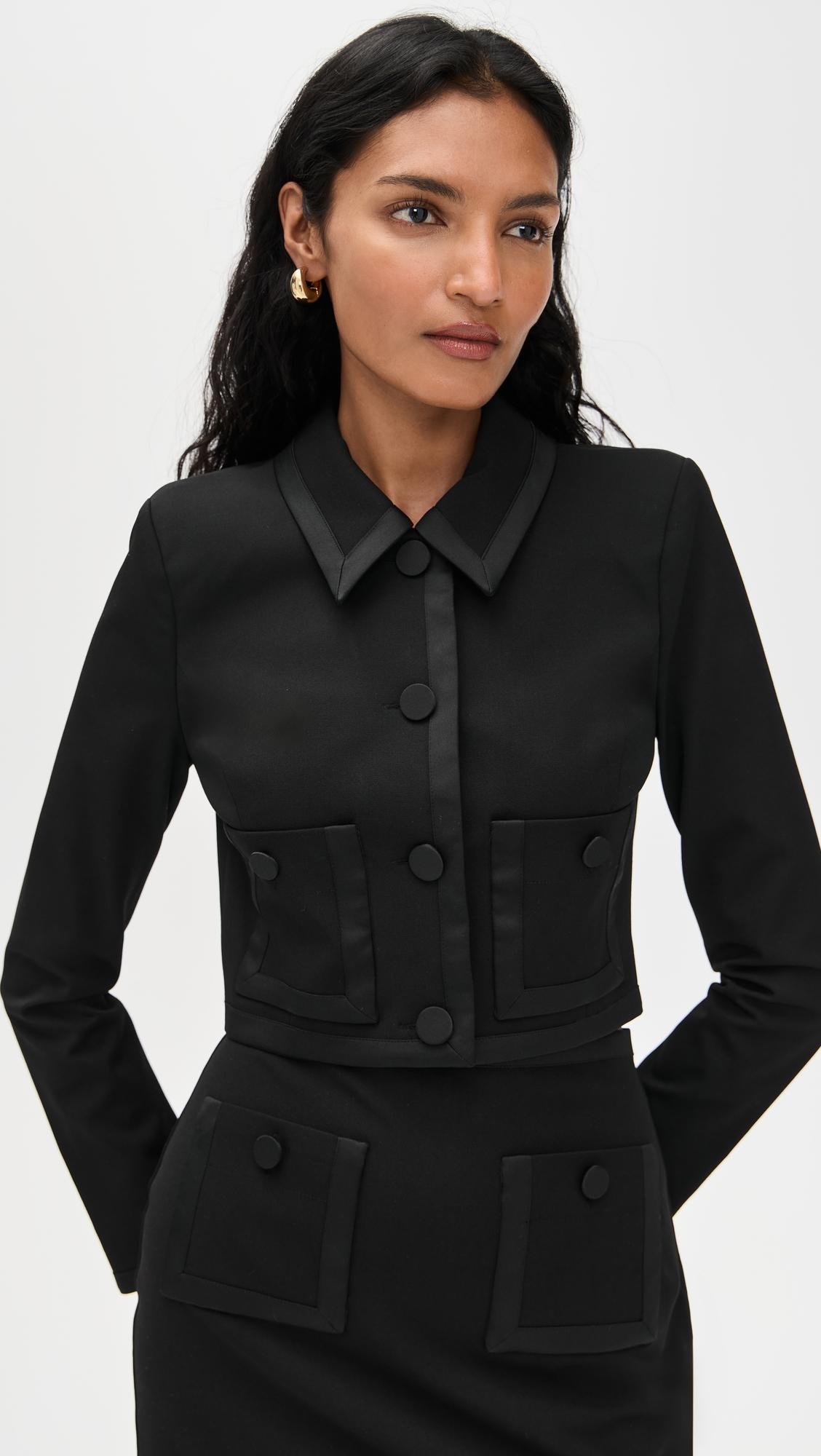 Blythe Satin Binding Jacket by L'AGENCE