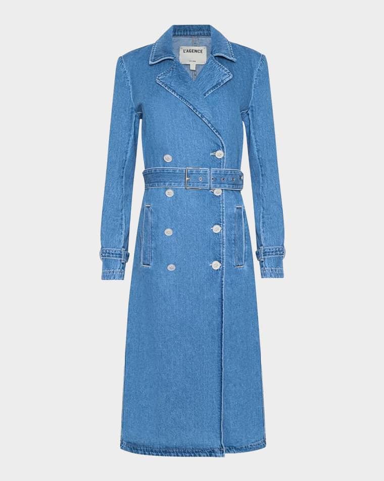 Bradley Denim Trench Coat by L'AGENCE