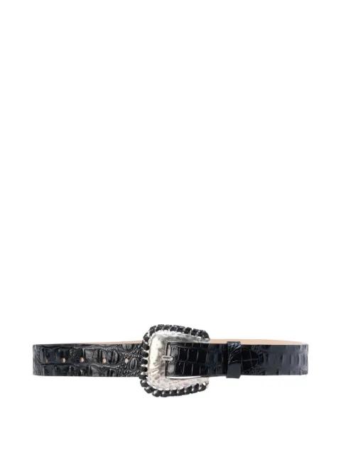 Brisa croc-effect belt by L'AGENCE
