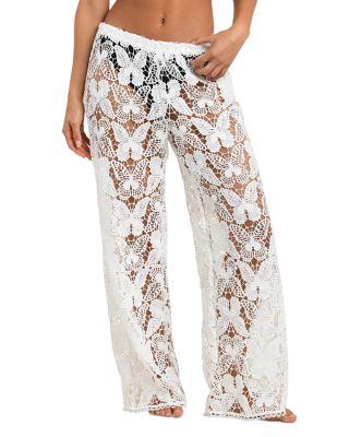 Butterfly Crocheted Cover Up Pants by L'AGENCE