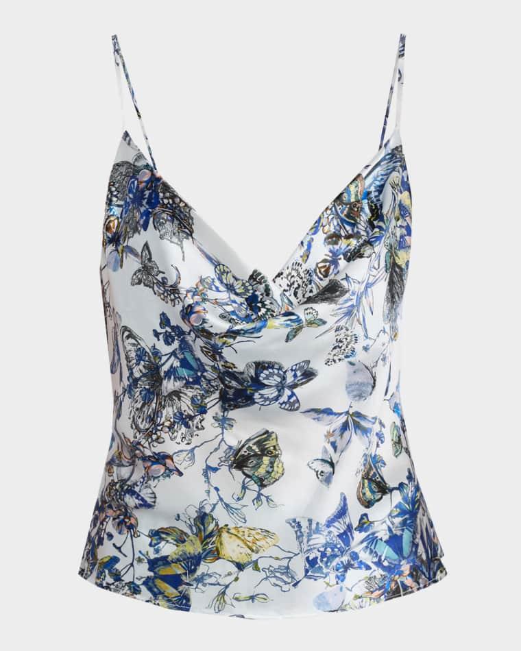Calista Cowl-Neck Silk Camisole by L'AGENCE