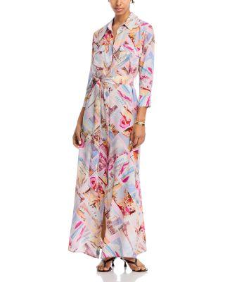 Cameron Silk Shirt Dress by L'AGENCE