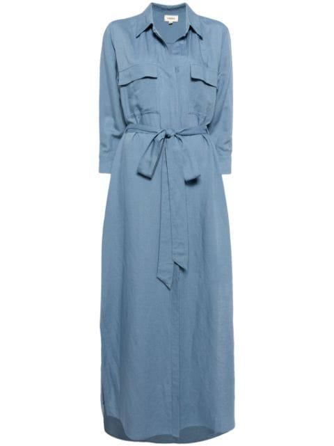 Cameron linen-blend shirt dress by L'AGENCE