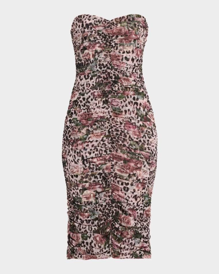Caprice Ruched Strapless Midi Dress by L'AGENCE
