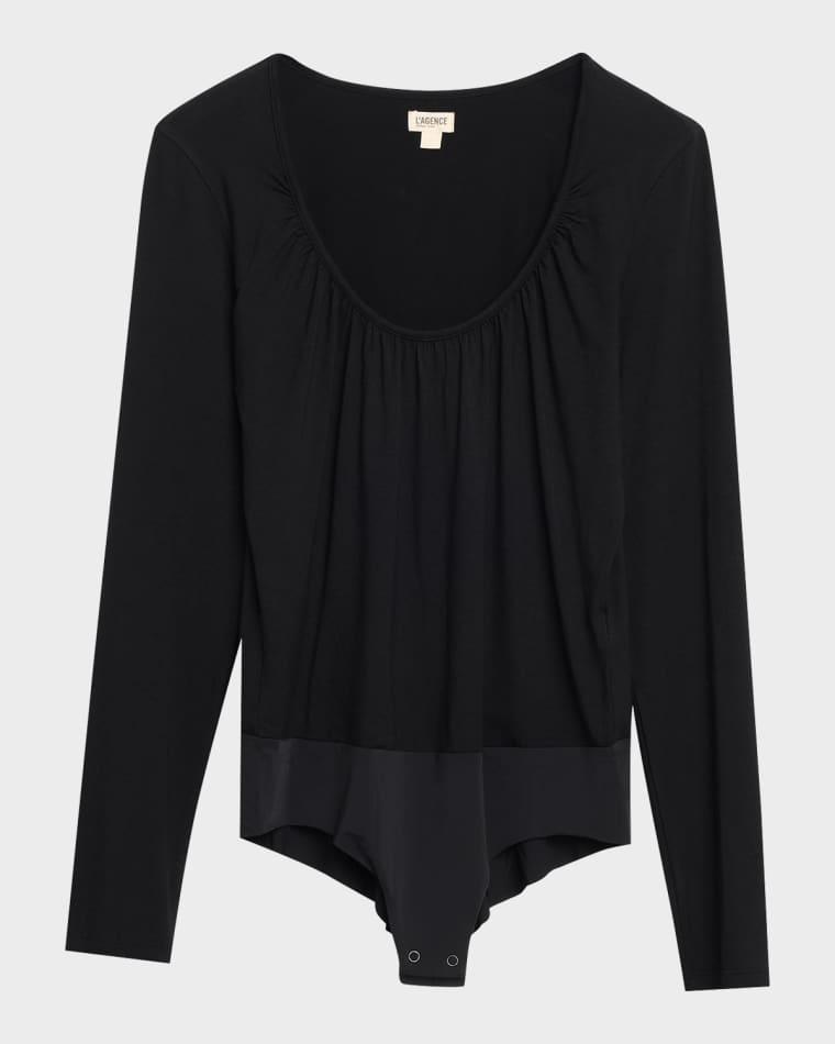 Cassandra Ruched Bodysuit by L'AGENCE