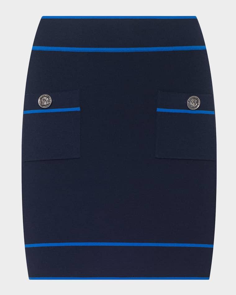 Cecilia Contrast Trim Mini Skirt by L'AGENCE