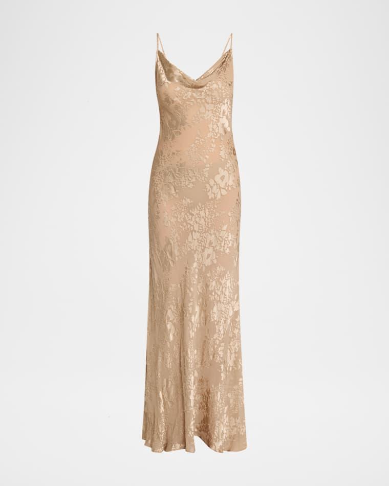 Christine Burnout Satin Gown by L'AGENCE