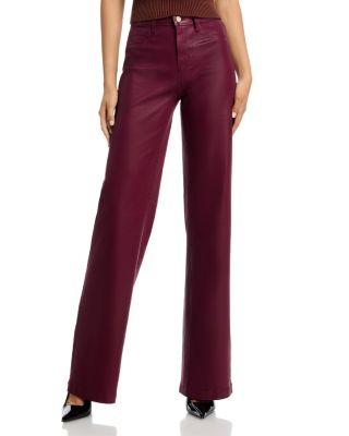 Clayton High Rise Wide Leg Jeans in Dark Port by L'AGENCE