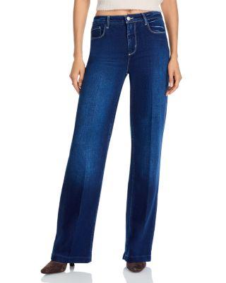 Clayton High Rise Wide Leg Jeans in Sterling by L'AGENCE