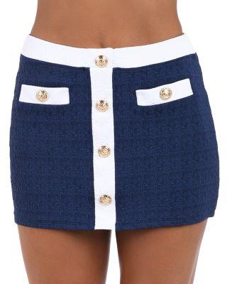 Coco Color Blocked Skirt Cover Up by L'AGENCE