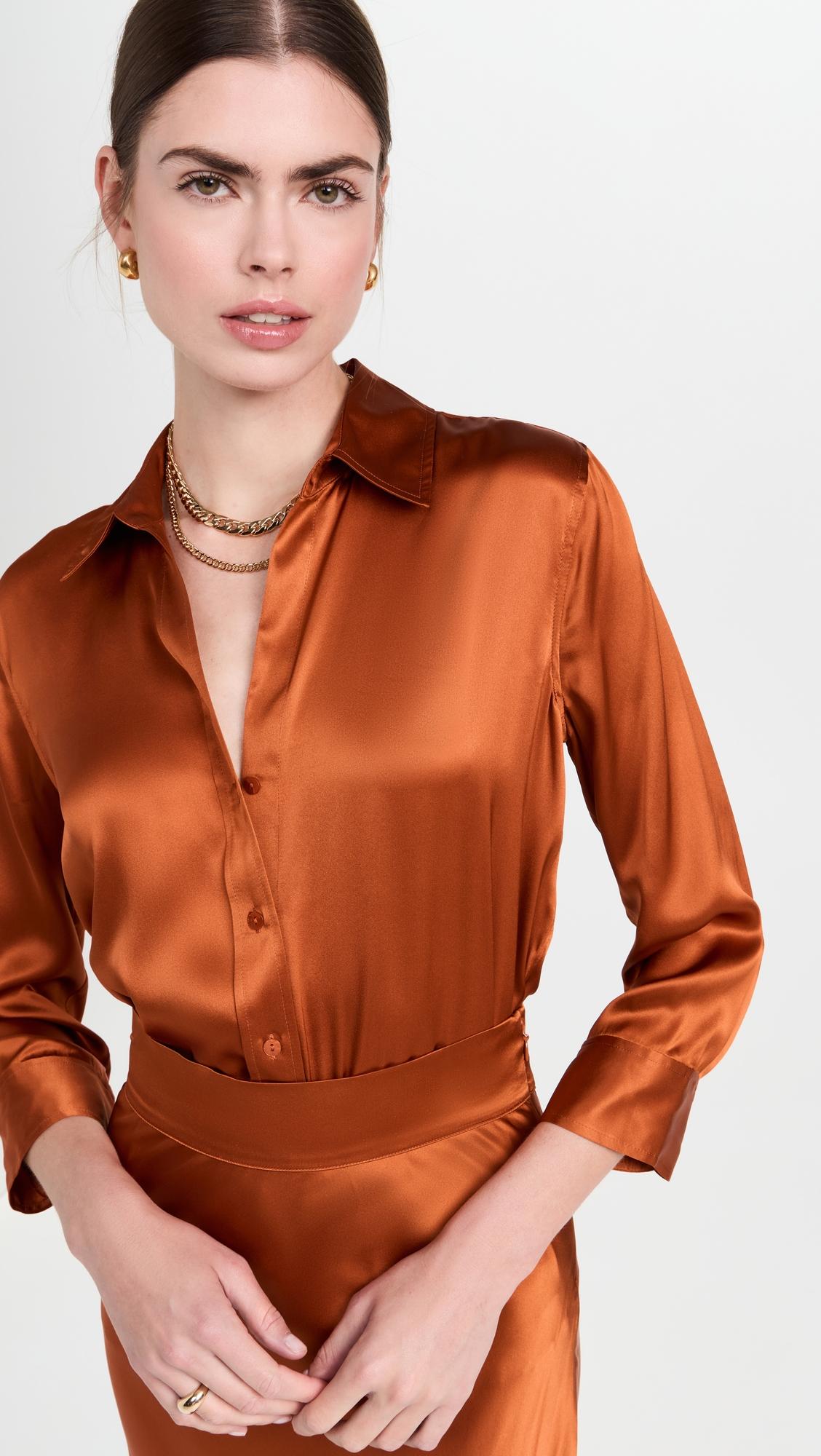 Dani 3/4 Sleeve Blouse by L'AGENCE